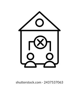 unmatch icon with white background vector stock illustration