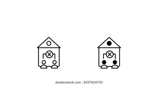 unmatch icon with white background vector stock illustration