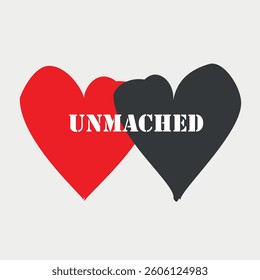 Unmatched Hearts Design Concept vector illustration