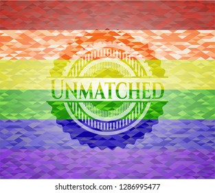 Unmatched lgbt colors emblem 