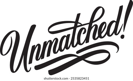 Tipografía inigualable, Vector de silueta, ilustración de arte digital 