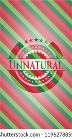 Unnatural christmas style badge..