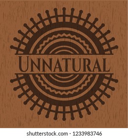 Unnatural wood emblem. Retro