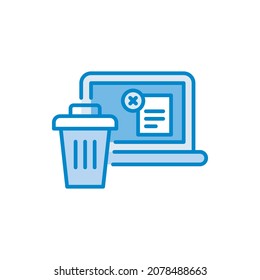 Unnecessary Files vector blue colours Icon Design illustration. Web And Mobile Application Symbol on White background EPS 10 File