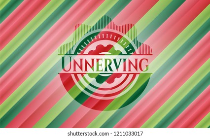 Unnerving christmas badge background.