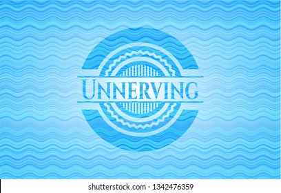 Unnerving water concept emblem background.