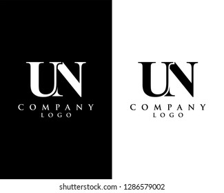 un/nu modern logo design with black and white color that can be used for creative business and company