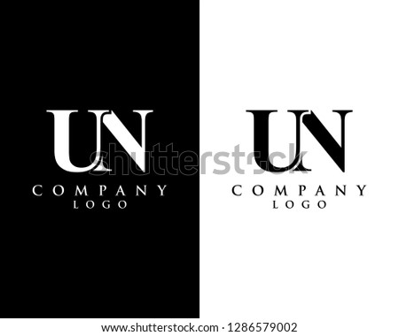 un/nu modern logo design with black and white color that can be used for creative business and company