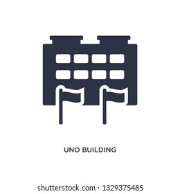 uno building icon. Simple element illustration from buildings concept. uno building editable symbol design on white background. Can be use for web and mobile.