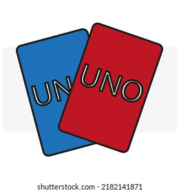 Uno cards. Combination background. Vector illustration. stock image. 