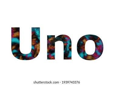 Uno. Colorful typography text banner. Vector the word Success