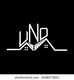 UNO Real State logo design, UNO logotipo simples e moderno. UNO design de alfabeto luxuoso  