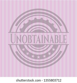 Unobtainable badge with pink background