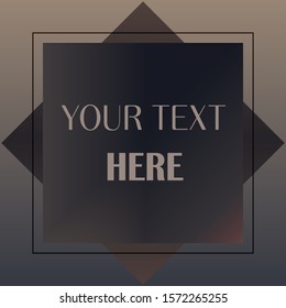unobtrusive simple logo design, two squares in grey and brown shades