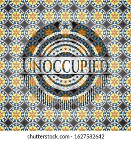 Unoccupied arabesque emblem background. arabic decoration.