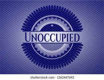Unoccupied with jean texture