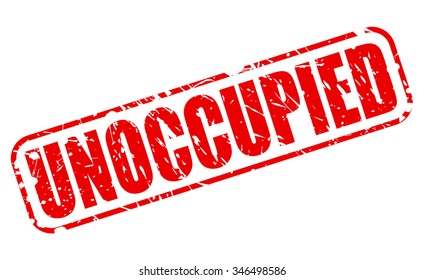 UNOCCUPIED red stamp text on white
