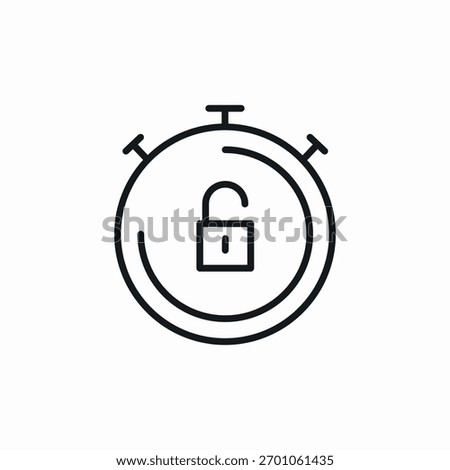 unock time icon sign vector