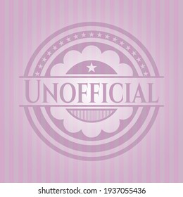 Unofficial badge with pink background. Amazing desing. 