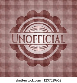 Unofficial red geometric pattern emblem. Seamless.