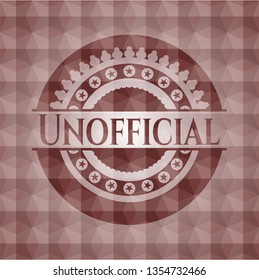 Unofficial red geometric pattern emblem. Seamless.