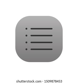 Unordered List  - Line Vector Icon
