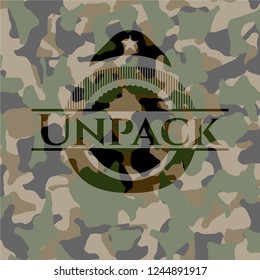 Unpack camouflaged emblem
