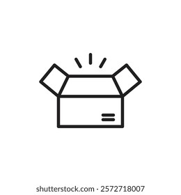 Unpack icon Simple thin outline