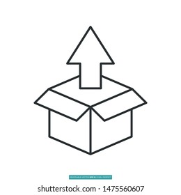 Unpack Icon Vector Illustration Logo Template Stock Vector (Royalty ...