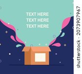 Unpack, package unboxing template, background unboxing with colorful concept.