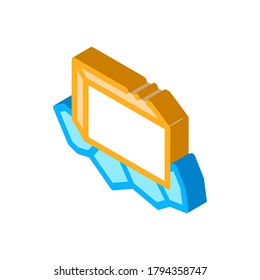 unpacked butter icon vector. isometric unpacked butter sign. color isolated symbol illustration