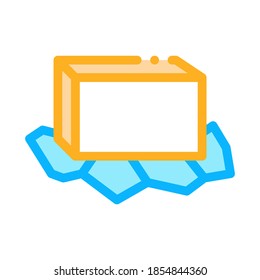 vector de icono de mantequilla sin empaquetar. signo de mantequilla sin envasar. ilustración de símbolo de contorno de color