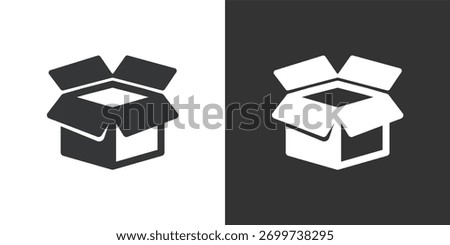 Unpacking icon. Solid glyph series icon
