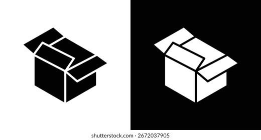 Unpacking icon, vector flat icon. Flat illustration.