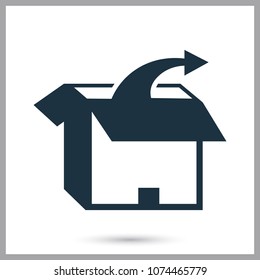 Unpacking the package simple icon for web and mobile design