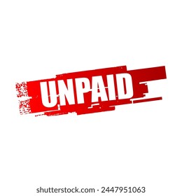 unpaid stamp vector design illustration background