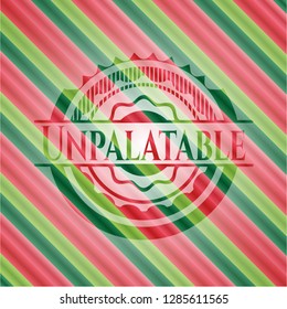 Unpalatable christmas emblem background.