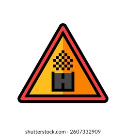 unpaved roads car driving obstacles color icon vector. unpaved roads car driving obstacles sign. isolated symbol illustration
