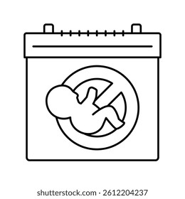 unplanned pregnancy line icon vector. unplanned pregnancy sign. isolated contour symbol black illustration