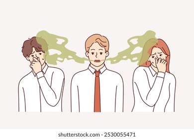 Unpleasant odor from man mouth irritated colleagues who feel disgust and hostility. Problem of odor from mouth is caused by poor hygiene rules or occurrence of caries and tooth decay.