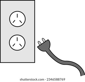 Unplug icon. Saving. Vector. Illustration