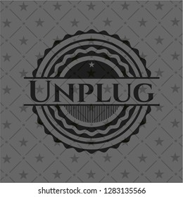 Unplug realistic dark emblem