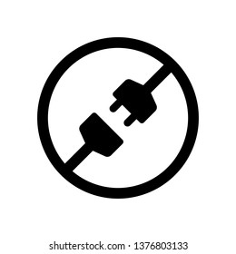 Unplugged cables warning sign