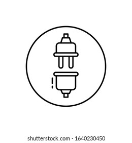 Unplugged, connector icon. Simple line, outline vector elements of connectors and cables icons for ui and ux, website or mobile application