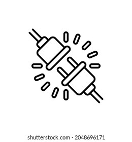 Unplugging icon in vector. Logotype