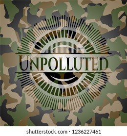 Unpolluted on camo pattern