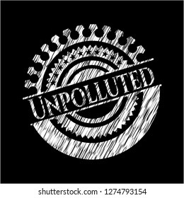 Unpolluted on chalkboard
