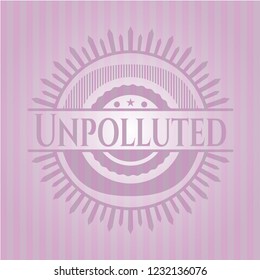 Unpolluted pink emblem