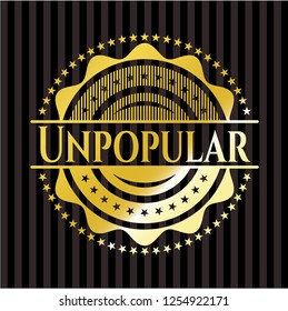 Unpopular gold shiny badge