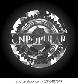 Unpopular grey camo emblem